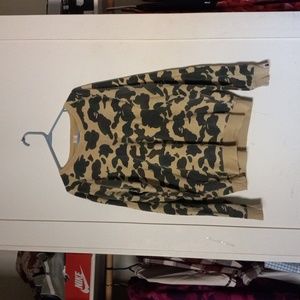 A bathing ape OG Tan Green long sleeve